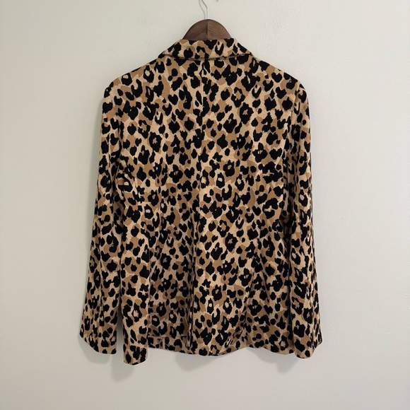 LOFT NWT Animal Print Knit Longline Blazer - Picture 4 of 6